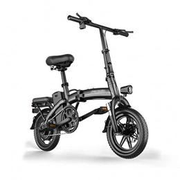 OQJUH Elektrofahrräder OQJUH Zusammenklappbares Elektrofahrrad für Erwachsene Elektrofahrrad / Pendler-E-Bike mit Abnehmbarer Lithium-Ionen-Batterie mit großer Kapazität (48 V, 400 W), Endurance60KM, Black