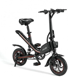 OUXI Fahrräder OUXI V1 Elektrofahrrad für Erwachsene, klappbar, mit Akku 350 W, 6, 6 Ah, 36 V, 12 Zoll, leicht, für Herren, Fitness, Outdoor-Pendler, Schwarz