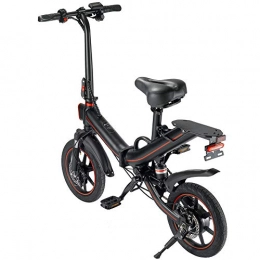 OUXI Elektrofahrräder OUXI V5 Elektrofahrräder für Erwachsene, zusammenklappbare Fahrräder für Frauen Männer mit 400 W 15 Ah Batterie 48 V 14 Zoll Höchstgeschwindigkeit 25 km / h Geeignet für Stadtsportler- Schwarz
