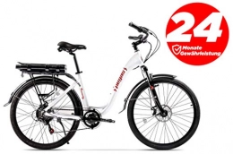 Pegas Elektrofahrräder P-Bike Fahrrad E-Bike Trekkingfahrrad Trekkingrad Trekkingbike Citybike 7 Gang 28 Zoll (Wei)