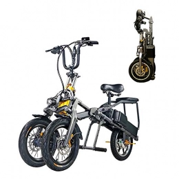 Pc-Glq Fahrräder Pc-Glq 14" Ebike Elektrofahrrad, 30Km / H E-Bike Für Erwachsene Mit Lithiumbatterie 350W 48V, Hydraulischer Ölbremse, Elektrisches Dreirad Mit Umgekehrter Struktur