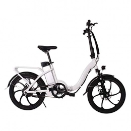 Pc-ltt Fahrräder Pc-ltt 250W Elektrofahrrad Faltbares Mountainbike 36V 10.4AH Abnehmbarer Lithium-Akku, 20 Zoll Reifen Leichtes City E-Bike Aluminiumlegierung für Erwachsene, Weiß