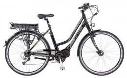 Prophete Elektrofahrräder Prophete Damen E-bike Alu-Trekking 28 Zoll E-Novation Mittelmotor Licensed By JD, Glanzschwarz, Rahmenhöhe: 50.0 cm, Reifengröße: 28 Zoll (71 cm), 52054