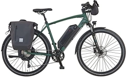 Prophete Elektrofahrräder Prophete Entdecker eT300 Trekking E-Bike 28" | Diamantrahmen mit Fahrradtaschen | Damen / Herren / Elektrofahrrad| AEG Hinterradmotor | olivgrün