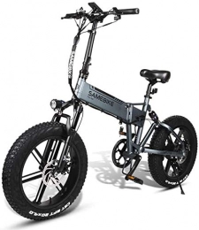 Qinmo Elektrofahrräder Qinmo Elektro-Fahrrad, XWXL09 elektrisches Fahrrad for Mnner und Frauen, 500W Aluminiumlegierung Ebike mit 48V 10.4AH Lithium-Batterie USB-Schnittstelle, Fully Faltrad for Erwachsene (Color : Grey)