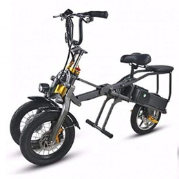 Quino Fahrräder Quino Elektrisches Dreirad für Erwachsene Faltbare DREI Räder Elektrischer Mountain Bike Miniroller Bis zu 30 km 25 km / h Lithium-Batterie DREI Geschwindigkeitsmodi Big Wheels Sport