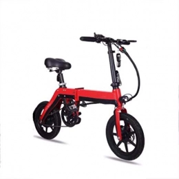 Quino Fahrräder Quino Elektrisches Fahrrad Faltbar für Erwachsene, Mini Mobility Elektroscooter Leichtes einstellbares EBike mit herausnehmbarer 36-V-Lithiumbatterie, Einteiliges Rad aus Magnesiumlegierung Gelb / Rot / W