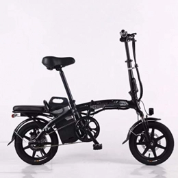 Quino Elektrofahrräder Quino Elektrisches Fahrrad Faltbar Mini Elektrisch Mountainbikes für Erwachsene Einstellbar Leicht EBike mit entfernbarem Wasserdicht Grosse Kapazität 48V Lithium Batterie und Ladegerät Black-15ah