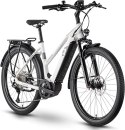 R Raymon  R Raymon TourRay E 7.0 630Wh Yamaha Elektro Trekking Bike 2022 (27.5" Damen Trapez M / 52cm, White / Grey / Black (Damen))