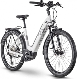 R Raymon Fahrräder R Raymon TourRay E 7.0 630Wh Yamaha Elektro Trekking Bike 2022 (27.5" Wave S / 48cm, White / Grey / Black (Wave))
