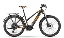 RAYMON Elektrofahrräder RAYMON E-Tourray 9.0 Damen Pedelec E-Bike Trekking Fahrrad grau / orange 2019: Gre: 44cm