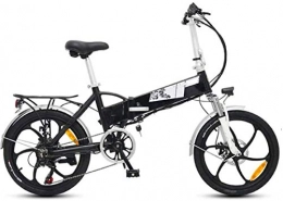 RDJM Elektrofahrräder RDJM Ebike e-Bike, 20-Zoll-E-Bikes Fahrrad, 48V10.4A Falträder LCD-Display Erwachsene Bikes Aluminiumlegierung Sport im Freien Radfahren (Color : Black)