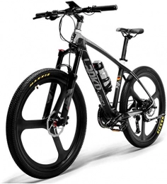 RDJM Fahrräder RDJM Ebike e-Bike, 26 ‚‘ E-Bike Carbon Fiber-Rahmen 240W Mountainbike Drehmoment-Sensor-System Öl und Gas Abschließbare Federgabel (Color : White)