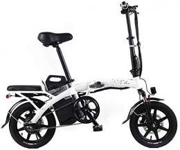 RDJM Fahrräder RDJM Ebike e-Bike, Elektro-Fahrrad Folding Lithium-Batterie tragbare Mini-Pendler-elektrisches Fahrrad Erwachsene Scooter mit 350W Motor (Color : White, Size : 10ah)