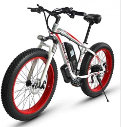 RDJM Elektrofahrräder RDJM Ebike e-Bike Elektro-Mountainbike for Erwachsene, 500W 26 ‚‘ Fat Reifen Elektro-Fahrrad mit Wechsel 48V 15AH Lithium-Ionen-Akku, 27-Gang-Schalthebel - All Terrain Ebike (Color : Red)