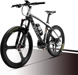 RDJM Fahrräder RDJM Ebike e-Bike, Erwachsene Pendler Stadt elektrisches Fahrrad Mountainbike 36V 6.8AH Carbon-Faser-Super-Light 18kg Kein elektrisches Fahrrad mit hydraulischer Bremse (Color : Black)