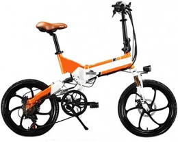 RDJM Fahrräder RDJM Ebike e-Bike, Faltbare City Electric Bike Assisted E-Sport-Gebirgsfahrrad mit 48v 8ah elektrischem Fahrrad mit Wechsel versteckten Lithium-Batterie Folding 7-Gang (Color : Orange)