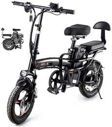 RDJM Fahrräder RDJM Ebike e-Bike, Folding Electric Bike 14 Zoll 48V E-Bike City-Fahrrad for Erwachsene, justierbare Leichtmetallrahmen Faltbare E-Bike mit LCD-Bildschirm, 400W Motor