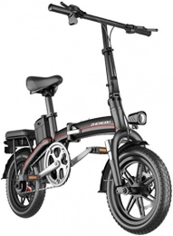 RDJM Fahrräder RDJM Ebike e-Bike Schnelle E-Bikes for Erwachsene Tragbarer leicht zu lagern, 14" Elektro-Fahrrad / Arbeitsweg Ebike mit Frequenzumsetzung High-Speed-Motor, 48V 8Ah Batterie (Size : 40km)