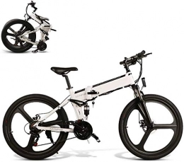 RDJM Elektrofahrräder RDJM Elektrofahrräder 26" Electric Bike Trekking / Touring Bike Smart Folding E-Bike 48V 10AH 350W Motor-Gebirgsfahrrad for Männer 21-Level-Shift-Assisted, Weiss