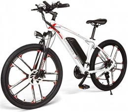 RDJM Fahrräder RDJM Elektrofahrräder Electric Mountain Bike 26" 48V 350W 8Ah austauschbare Lithium-Ionen-Batterie-elektrisches Fahrrad for Erwachsene Scheibenbremsen Tragfähigkeit 100 kg (Color : White)