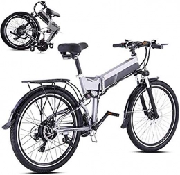 RDJM Fahrräder RDJM Elektrofahrräder Elektro-Mountainbike mit 500W Brushless Motor, 48V12.8AH Lithium-Batterie und 26inch Fat Tire (Color : Grey)