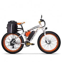 RICH BIT Fahrräder RICH BIT 012 Elektro-Mountainbike 1000w Elektrofahrrad mit 48V 17Ah Abnehmbarer Lithium-Batterie, LCD-Display, Shimano 21-Gang (rot und weiß 2.0, 48V12.5Ah Lithiumbatterie)