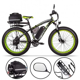 RICH BIT-XJC Elektrofahrräder Rich BIT Elektrische Fahrrad Herren E-Bike Fat Snow Bike 1000W-48V-17Ah Li-Batterie 26 * 4.0 Mountainbike MTB Shimano 21-Gang-Scheibenbremsen Intelligentes elektrisches Fahrrad (Green Plus)