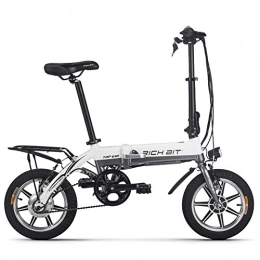 RICH BIT Fahrräder RICH BIT Elektrisches Faltrad, 250 W 36 V * 10, 2 Ah Lithium-Ionen-Akku, RT-618 14 Zoll faltbares Stadt-E-Bike für Erwachsene (Weiß)