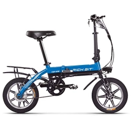 RICH BIT Fahrräder RICH BIT RT-618 Faltbares Elektrofahrrad, 14-Zoll-Räder, 25 km / h 50 km, elektrisches Tretrad, 36 V 7, 5 Ah E-Bike (Blau)