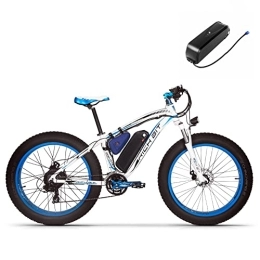 RICH BIT Elektrofahrräder RICH BIT TOP-022 E-Bike MTB Fat Bike 26 Zoll Double Battery Elektro-Mountainbike für Damen und Herren (Blau)