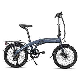 ivil Fahrräder ROCKSHARK Klappbares Elektrofahrrad Ebike Aluminium 20 Zoll Elektro-Faltrad Shimano 7-Gang Scheibenbremse Leichtes Aluminium-Faltrad Schwarz / Blau
