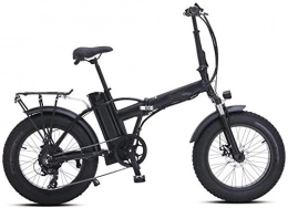 RVTYR Elektrofahrräder RVTYR Elektro-Schnee-Fahrrad-500W 20 Zoll Folding Mountain Bike mit 48V 15AH Lithium-Batterie und Scheibenbremse Elektro klapprad (Color : Black)