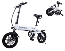 Samebike Elektrofahrräder SAMEBIKE 14 Zoll E-Bike Elektrofahrrad, Klappbares Citybike Herren Damen 250W, Faltbares Elektrofahrrad mit 36V 8Ah Batterie, 25 km / h Ebike, 3 ARBEITSMOD / Paketgewicht 21kg