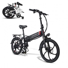 Samebike Fahrräder SAMEBIKE 20 Zoll Elektrofahrrad mit 350 W 48 V 10 Ah Lithiumbatterie Faltbares Elektrofahrrad E-Bike für Erwachsene (schwarz)