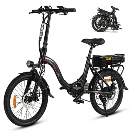 Kasivouk Fahrräder SAMEBIKE 20 Zoll Faltbares Elektrofahrrad mit LCD-Display, Faltbare E-Bike für die Stadt mit Austauschbarem 36V10Ah Li-Batterie, Tretunterstützung, Shimano 7-Gang, 3 Fahrmodi, Verstellbare Sitzhöhe