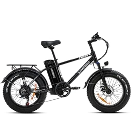 Samebike Elektrofahrräder SAMEBIKE Ebike Elektrofahrrad E-Bike Mountainbike City Bike Herren Damen 20 * 4.0 Zoll E-Fahrrad 48V13AH bis 55-110km Off-Road mit Shimano 7 Gängen