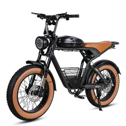 Samebike Elektrofahrräder SAMEBIKE Elektrofahrrad für Erwachsene Elektro-Dirtbike mit 48V 16AH Batterie Elektromotorrad 20" * 4, 0 Fat Tire Ebike mit Vollfederung Hydraulische Bremsen