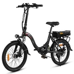 Samebike Fahrräder SAMEBIKE Klapprad 20 Zoll e-Bike Elektrofahrrad für Damen / Herrren, JG20 Elektrisches KlappradCityrad mit 36V Abnehmbarer Akku Schwarz