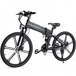 Samebike Fahrräder SAMEBIKE LO26-II 26 Zoll Ebike Mountainbike für Erwachsene, Faltbares Elektrisches Mountainbike 500W 48V 10AH, Elektrische Fahrräder Shimano 7 Gang-Schaltung mit TFT Farb LCD Instrument (schwarz)