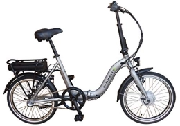 SAXONETTE Fahrräder SAXONETTE Compact Plus Faltrad Klapprad E-Bike Pedelec Vorderradmotor 7, 8Ah 250W 36V Lithium-Ionen Akku Shimano 3Gang Nabenschaltung mit Rücktritt (Silber)