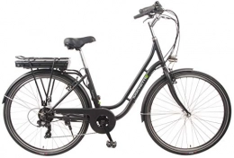 SAXONETTE Elektrofahrräder SAXONETTE Unisex – Erwachsene Fashion 28" Retro E-Bike 10, 4 AH 7-Gang Shimano Pedelec Elektrofahrrad (Schwarz matt), One Size
