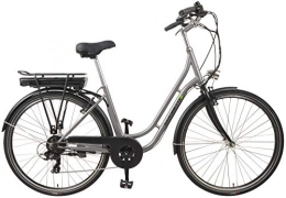 SAXONETTE Elektrofahrräder SAXONETTE Unisex – Erwachsene Fashion 28" Retro E-Bike 10, 4 AH 7-Gang Shimano Pedelec Elektrofahrrad (Silber matt), One Size