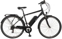 SAXXX Fahrräder SAXXX Herren Touring E-Bike Pedelec Hinterradmotor 10, 4Ah 250W 36V Lithium-Ionen Akku Shimano 7Gang Kettenschaltung Federgabel, schwarz matt, One Size