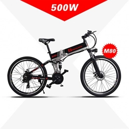 Sheng mi lo Elektrofahrräder Sheng mi lo 500w / 350w elektrisches Mountainbike Mens ebike Faltendes MTB-Fahrrad Shimano 21speeds (26'(48v 500w))