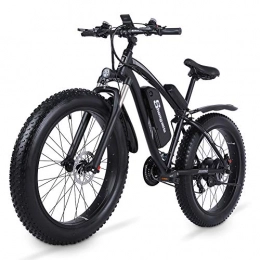 Brogtorl Fahrräder Shengmaile-mx02s 26 Zoll 48V 1000W Elektrofahrrad Fettreifen Lithiumbatterie hydraulische Scheibenbremse (schwarz, Eine Batterie)