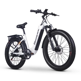 Shengmilo Fahrräder Shengmilo-MX06 26-Zoll-Elektrofahrrad für Erwachsene, Samsung 17, 5 Ah 840 Wh Li-Akku, BAFANG-Motor, Fat Tire E-Mountainbike mit 3 Fahrmodi, City-E-Bike, 7 Gänge, doppelte hydraulische Scheibenbremsen…