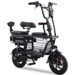 SHENXX Elektrofahrräder SHENXX Zusammenklappbares elektrisches Fahrrad mit 48V Abnehmbarer Lithiumbatterie Langlauf Bike Doppelscheibenbremse und LCD-Anzeige faltet, Schwarz