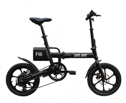 SHIMOTOO Aluminiumlegierung, Die Ebike Faltet, 16 Zoll City Faltbares E-Bike/Schwanzloses Elektrofahrrad Mit Variabler Geschwindigkeit,Black