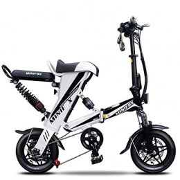 Shiyajun Fahrräder Shiyajun Lithiumbatterie faltbares Elektrofahrrad 12 Zoll 36V tragbares Fahrrad für Erwachsene-Doppel-70 km-Weiß